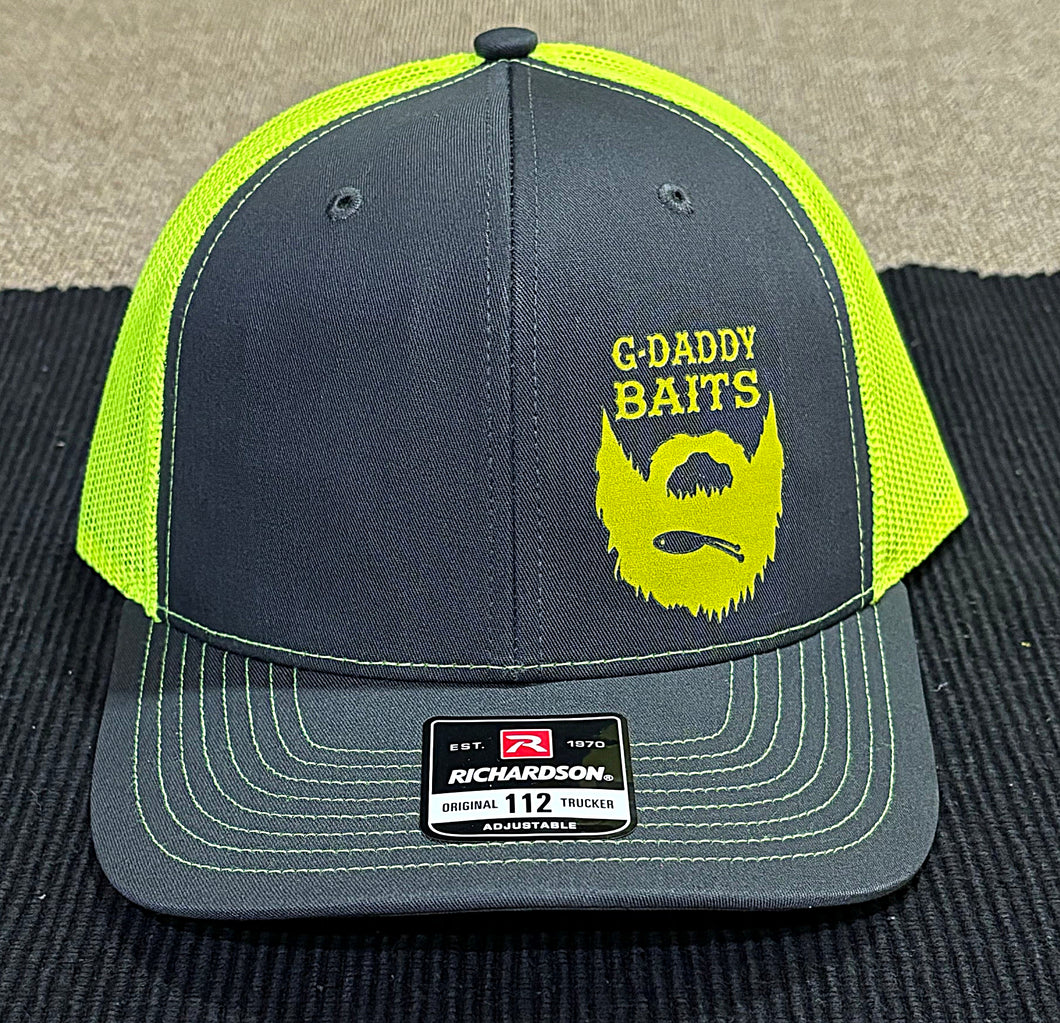 G-Daddy Baits Gray Yellow Richardson 112 Hat