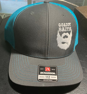 G-Daddy Baits Gray Neon Blue Hat